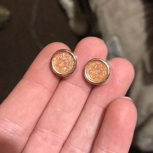 Rose gold stud earrings
